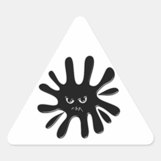 Angry Black Paint Splatter Sticker (Voorkant)