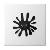 Angry Black Paint Splatter Tegeltje (Voorkant)