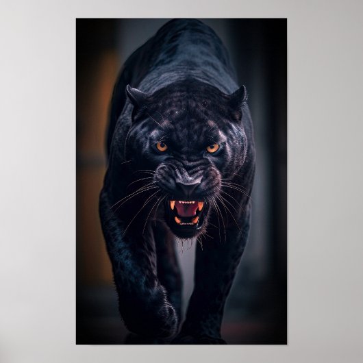 Angry Black Panther Poster (Voorkant)