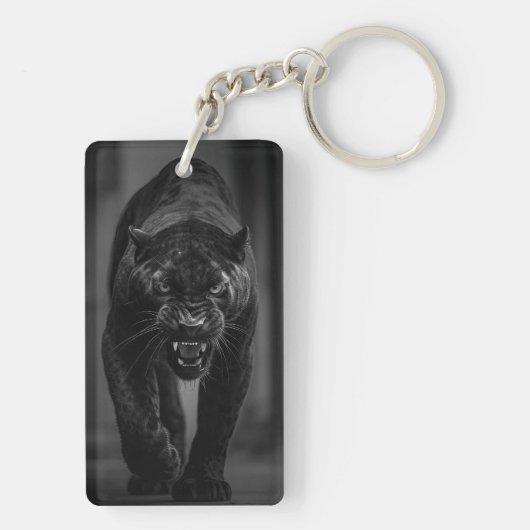 Angry Black Panther Sleutelhanger (achterkant)