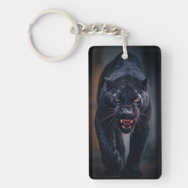 Angry Black Panther Sleutelhanger
