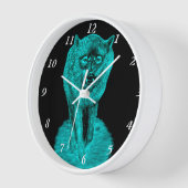 Angry Black Wolf in de nacht (Hoek)