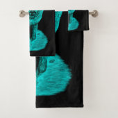 Angry Black Wolf in de nacht Bad Handdoek (Insitu)