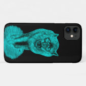 Angry Black Wolf in de nacht Case-Mate iPhone Case (Achterkant (horizontaal))