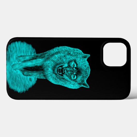 Angry Black Wolf in de nacht Case-Mate iPhone Case (Achterkant (horizontaal))