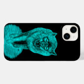 Angry Black Wolf in de nacht Case-Mate iPhone Case (Achterkant (horizontaal))