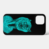Angry Black Wolf in de nacht Case-Mate iPhone Case (Achterkant (horizontaal))