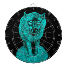 Angry Black Wolf in de nacht