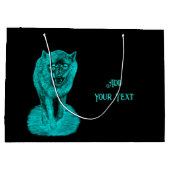 Angry Black Wolf in de nacht Groot Cadeauzakje (Achterkant)