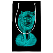 Angry Black Wolf in de nacht Klein Cadeauzakje (Voorkant)