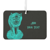 Angry Black Wolf in de nacht Luchtverfrisser (Achterkant)