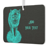 Angry Black Wolf in de nacht Luchtverfrisser (Links)