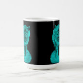 Angry Black Wolf in de nacht Magische Mok (Midden)