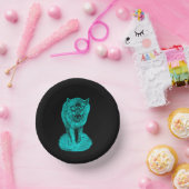 Angry Black Wolf in de nacht Papieren Kommen (Feest)