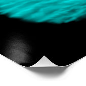 Angry Black Wolf in de nacht Perfect Poster (Hoek)