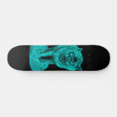 Angry Black Wolf in de nacht Persoonlijk Skateboard (Horizontaal)