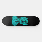 Angry Black Wolf in de nacht Persoonlijk Skateboard (Horizontaal)