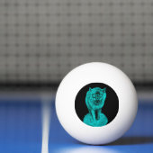 Angry Black Wolf in de nacht Pingpongbal (Net)