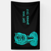 Angry Black Wolf in de nacht Spandoek (Verticaal)