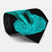 Angry Black Wolf in de nacht Stropdas (Opgerold)