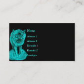 Angry Black Wolf in de nacht Visitekaartje (Voorkant)