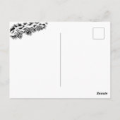 Angry Black Wolf in sneeuw, wilde winter Briefkaart (Achterkant)