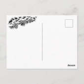 Angry Black Wolf in sneeuw, wilde winter Briefkaart (Achterkant)