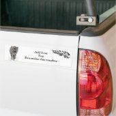 Angry Black Wolf in sneeuw, wilde winter Bumpersticker (Op Truck)
