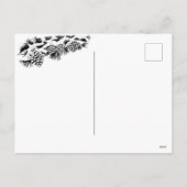 Angry Black Wolf in sneeuw, wilde winter Feestdagenkaart (Achterkant)