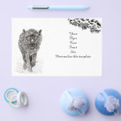 Angry Black Wolf in sneeuw, wilde winter Flyer (Enkel)