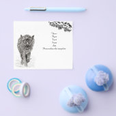 Angry Black Wolf in sneeuw, wilde winter Flyer (Enkel)