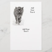 Angry Black Wolf in sneeuw, wilde winter Flyer (Achterkant)