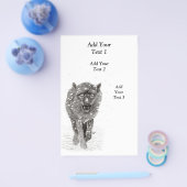 Angry Black Wolf in sneeuw, wilde winter Flyer (Enkel)