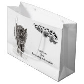 Angry Black Wolf in sneeuw, wilde winter Groot Cadeauzakje (Voorkant Gekanteld)