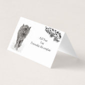 Angry Black Wolf in sneeuw, wilde winter Kaart (Voorkant)