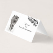 Angry Black Wolf in sneeuw, wilde winter Kaart (Achterkant)