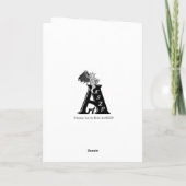 Angry Black Wolf in sneeuw, wilde winter Kaart (Achterkant)