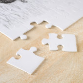 Angry Black Wolf in sneeuw, wilde winter Legpuzzel (Zijkant)