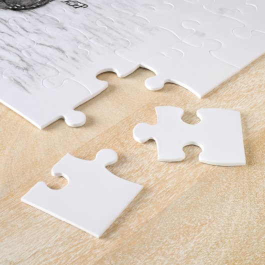 Angry Black Wolf in sneeuw, wilde winter Legpuzzel (Zijkant)