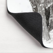 Angry Black Wolf in sneeuw, wilde winter Muismat (Hoek)