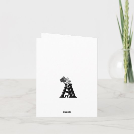 Angry Black Wolf in sneeuw, wilde winter Notitiekaartje (Achterkant)