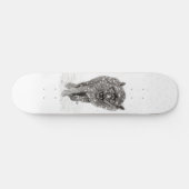 Angry Black Wolf in sneeuw, wilde winter Persoonlijk Skateboard (Horizontaal)