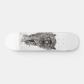 Angry Black Wolf in sneeuw, wilde winter Persoonlijk Skateboard (Horizontaal)