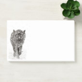 Angry Black Wolf in sneeuw, wilde winter Post-it® Notes (Kantoor)