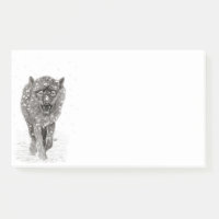 Angry Black Wolf in sneeuw, wilde winter