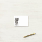 Angry Black Wolf in sneeuw, wilde winter Post-it® Notes (Op bureau)