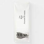 Angry Black Wolf in sneeuw, wilde winter Spandoek (Verticaal)