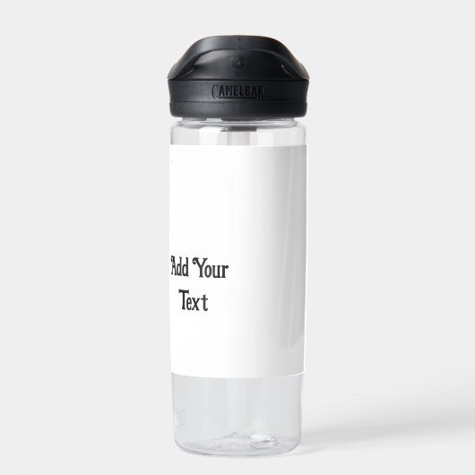 Angry Black Wolf in sneeuw, wilde winter Waterfles (Achterkant)