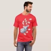 Angry Blue Bird vrienden T-shirt (Voorkant volledig)