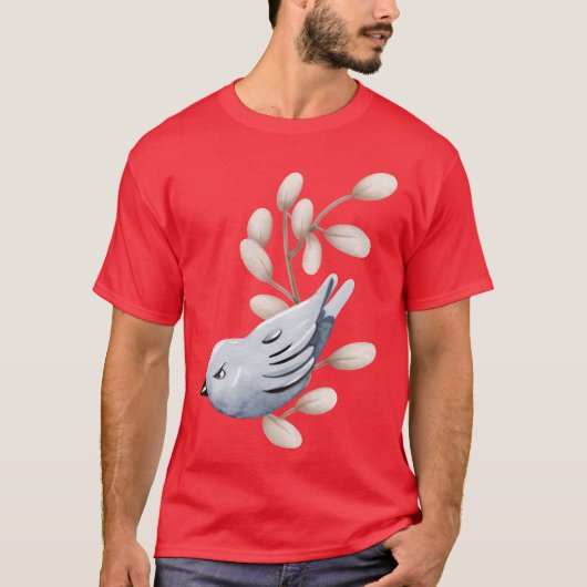 Angry Blue Bird vrienden T-shirt (Voorkant)